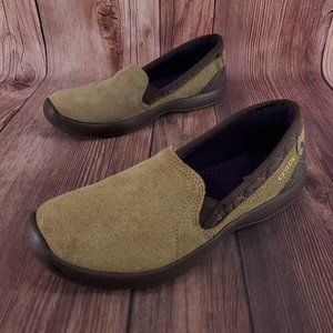Crocs Anyweather Womens Size 9.5 Brown Tan Suede Slip On Loafers Shoes 12410